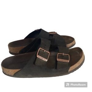 Women's Birkenstock Arizona  Leather Two Buckle Strap Sandals Size 8